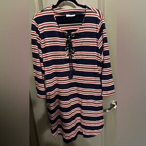 La Blanca Sailor Striped Cover Up Tunic Pre-owned